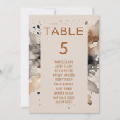 Bruin Grijs Waterverf Herfst Trouwen Zitting Grafi Kaart (Voorkant)