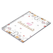 Bruin Grijs Wit Moppige Kattenpoten (80 pagina's B Notitieboek (Linkerzijde)