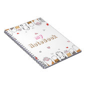 Bruin Grijs Wit  Moppige Kattenpoten (80 pagina's  Notitieboek (Rechterzijde)