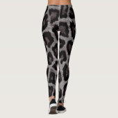 Bruin Grijs Zwart Leopard Dierenprint Leggings (Achterkant)
