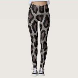 Bruin Grijs Zwart Leopard Dierenprint Leggings