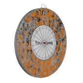 Bruin grijze textuur dartbord (Voorkant Links)