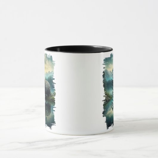 Bruin Grizzly Beer Forest reflectie Mok (Midden)