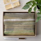 Bruin groen abstract schilderij tissuepapier (Geschenk)