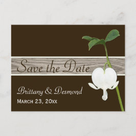 Bruin Groen Bloedend Hart Save the Date Briefkaart