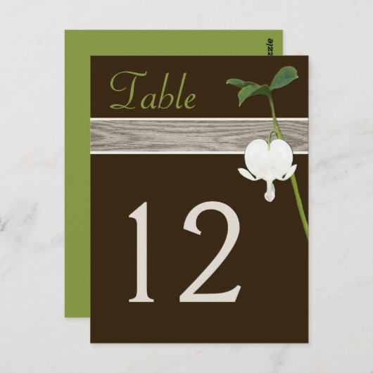 Bruin, groen, eierbloeding hartslag briefkaart (Voorkant / Achterkant)