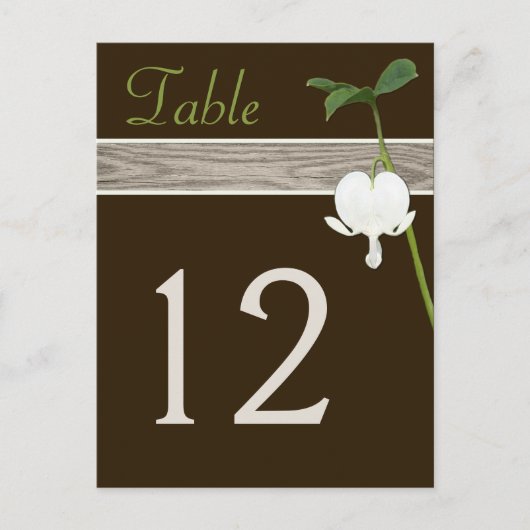 Bruin, groen, eierbloeding hartslag briefkaart (Voorkant)