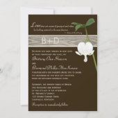 Bruin groen eivoor bloeding Heart Wedding Invite Kaart (Voorkant)