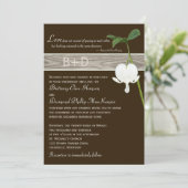 Bruin groen eivoor bloeding Heart Wedding Invite Kaart (Staand voorkant)