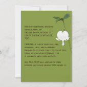 Bruin groen eivoor bloeding Heart Wedding Invite Kaart (Achterkant)