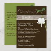 Bruin groen eivoor bloeding Heart Wedding Invite Kaart (Voorkant / Achterkant)