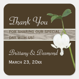 Bruin groen eiwit bloederend hart 1,5-inch ticker vierkante sticker