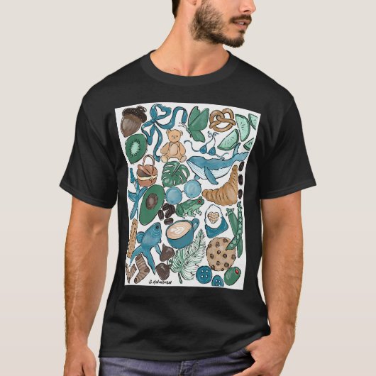 Bruin, Groen en Blauw T-shirt (Voorkant)