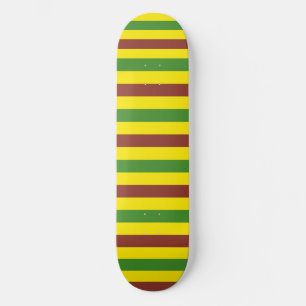 Bruin Groen en Geel Stripes Ontwerp Persoonlijk Skateboard