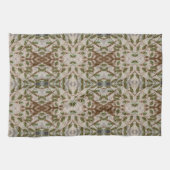 Bruin Groen en Grijs Blauw Theedoek (Horizontaal)