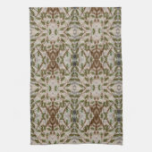 Bruin Groen en Grijs Blauw Theedoek (Verticaal)