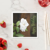 Bruin, groen en wit, gestyleerd papier servet (Insitu)