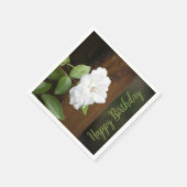 Bruin, groen en wit, gestyleerd papier servet (Hoek)