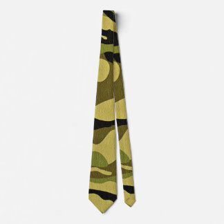 Bruin groen en zwart camouflage stropdas