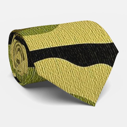 Bruin groen en zwart camouflage stropdas (Opgerold)