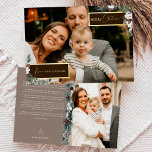 Bruin groen  Familie Nieuwsbrief Foto Folie Feestdagenkaart<br><div class="desc">Welkom bij onze betoverende Brown Greenery Family Nieuwsbrief Foto Folie Vakantie Kaart ontwerp, waar charme ontmoet moderne elegantie. Dit ontwerp is voorzien van ingewikkelde waterverf groen en subtiel elegante kalligrafie met eenvoudige typografie, het vastleggen van de essentie van de traditionele gezelligheid en rustieke cottage core. Met een vleugje retro flair...</div>
