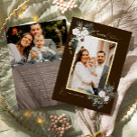 Bruin groen vintage kerst twee foto folie feestdagenkaart<br><div class="desc">Welkom bij ons betoverende bruin groen Vintage kerst twee foto Folie vakantie Kaart ontwerp, waar charme ontmoet moderne elegantie. Dit ontwerp is voorzien van ingewikkelde waterverf groen en subtiel elegante kalligrafie met eenvoudige typografie, het vastleggen van de essentie van de traditionele gezelligheid en rustieke cottage core. Met een vleugje retro...</div>