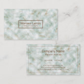 Bruin Groen & Wit Gemarmerd Visitekaartje (Voorkant / Achterkant)