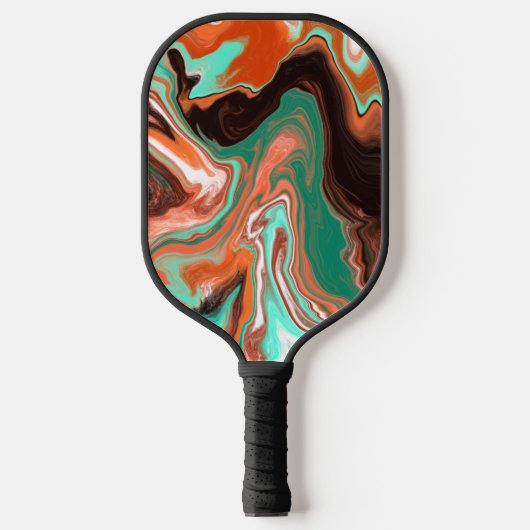 Bruin, groen, zwart verfeffect van het verfproces pickleball paddle (Voorkant)