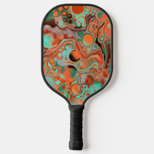 Bruin, groen, zwart verfeffect van het verfproces pickleball paddle (Achterkant)