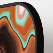 Bruin, groen, zwart verfeffect van het verfproces pickleball paddle (Links Detail)