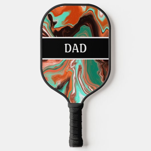 Bruin, groen, zwart verfeffect van het verfproces pickleball paddle (Voorkant)