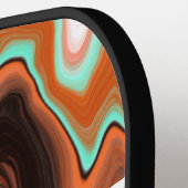 Bruin, groen, zwart verfeffect van het verfproces pickleball paddle (Links Detail)