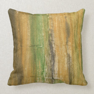 Bruin groene abstracte kunst kussen