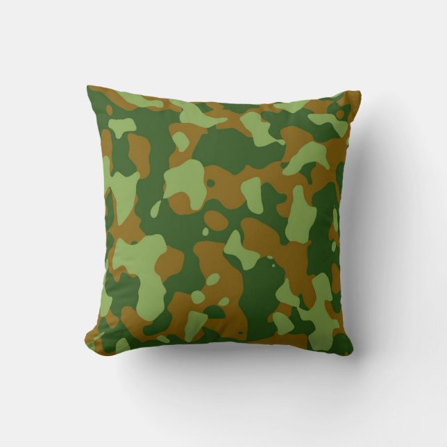 Bruin groene Camo Decorative Pillow Kussen (Voorkant)