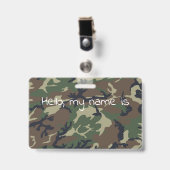 Bruin groene camouflage badge (Voorzijde met clip)