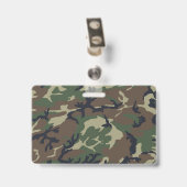Bruin groene camouflage badge (Achterkant met clip)