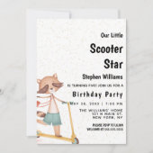 Bruin-groene goudregenscooter Birthday Party Kaart (Voorkant)
