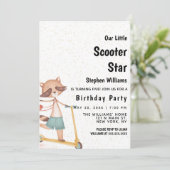 Bruin-groene goudregenscooter Birthday Party Kaart (Staand voorkant)