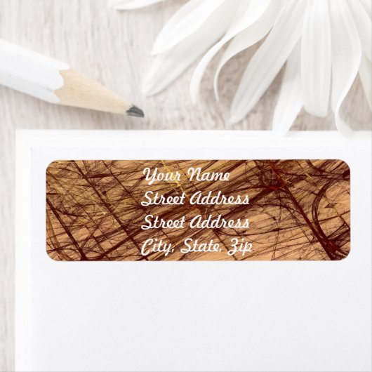 Bruin Grun Abstract Fractal Return Address Sticker (Insitu)
