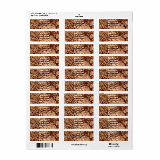 Bruin Grun Abstract Fractal Return Address Sticker (Full Sheet)