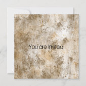 Bruin Grunge Abstract Baby shower Kaart (Voorkant)