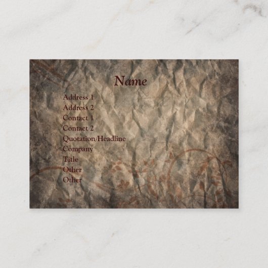 Bruin Grunge Western Paard Visitekaartje (Voorkant)