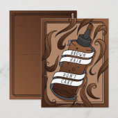 Bruin Haar Funny Cartoon Tattoo Dye Bottle Briefkaart (Voorkant / Achterkant)