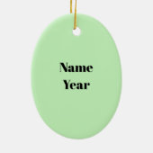 Bruin Haar Mannelijk Golfer Ornament (Achterkant)