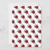 Bruin Haar Princess Red Floral Sweet Sixteen Kaart (Achterkant)