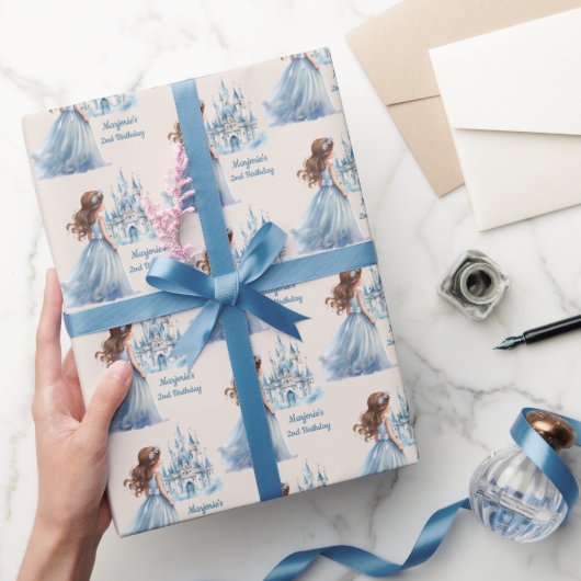 Bruin Haar Prinses en Kasteel Cadeaupapier (Geschenken)