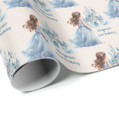 Bruin Haar Prinses en Kasteel Cadeaupapier (Rol Hoek)