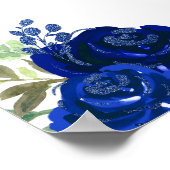 Bruin Haar Prinses Marine Bloemen Verjaardag Welko Poster (Hoek)