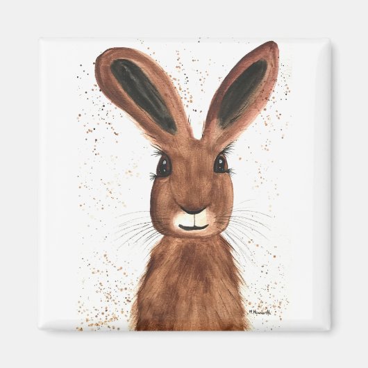 Bruin haasje magneet (Voorkant)