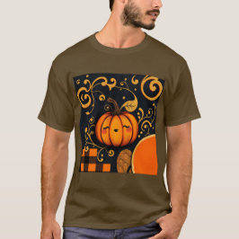 Bruin Halloween pompoen T-shirt